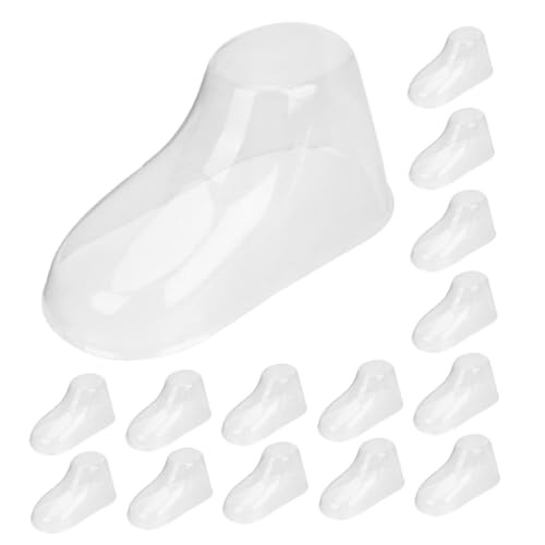 SOLUSTRE 100 Stück Transparente Babysocken Schuhdisplay Ständer Flexible Pvc babysockenhalter für Säuglingsschuhe und Booties Klare Junge Mädchen fußmodelle zur Ladendekoration von SOLUSTRE