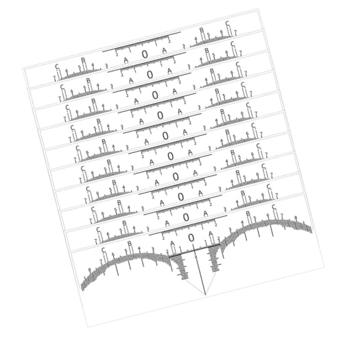 SOLUSTRE 10St bequeme Augenbrauenlinie praktisches Augenbrauenlineal Aufkleber Messen der Augenbrauenlinie Make-up Augenbrauenlinie Einweg Positionierungslineal Werkzeug Textmarker PVC Weiß von SOLUSTRE