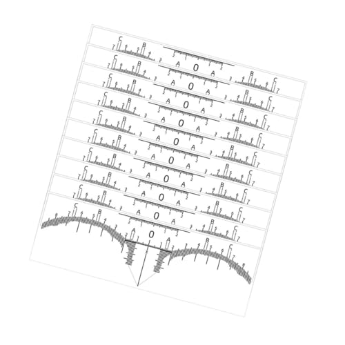 SOLUSTRE 10St Augenbrauen-Mapper zeichnen Augenbrauenformer positionieren Aufkleber professionelles Augenbrauenlineal professionelle Augenbrauenlinie bilden Werkzeug Textmarker von SOLUSTRE