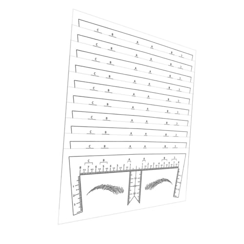 SOLUSTRE Werkzeug 10St Professionelle Schablone zur Augenbrauenformung Schablonen zum Formen der Aufkleber Augenbrauen-Mapper positionieren Augenbrauenlineal zum Messen Einweg PVC von SOLUSTRE