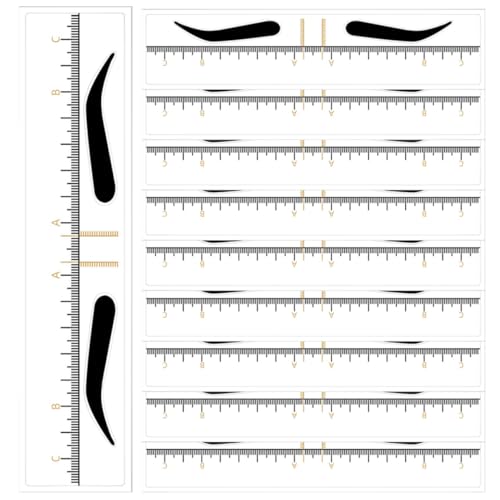 SOLUSTRE 10st Augenbrauen-stempelschablone Augenbrauenschablone Aus Papier Augen-make-up-tool Schablone Für Die Pflege Der Augenbrauen Augenbrauen-führungsschablone Pvc Führungslineal von SOLUSTRE