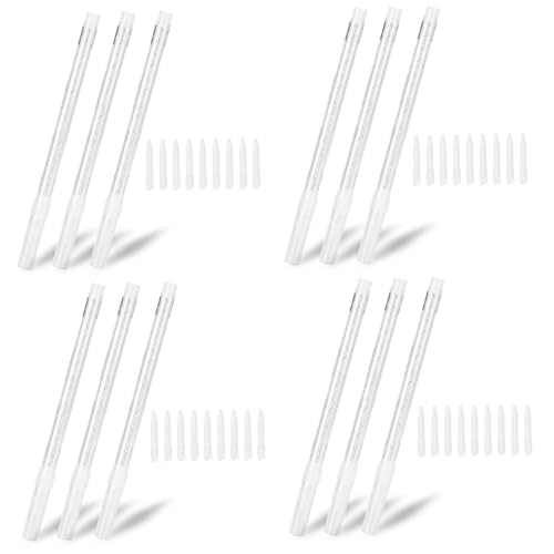 SOLUSTRE 12 Stk Marker Radiergummi Anjoize Augenbrauenstift Praktischer Markierungsradierer Tragbarer Radierstift Tragbarer Marker-korrektor Bilden Magisches Reiben Plastik Weiß von SOLUSTRE