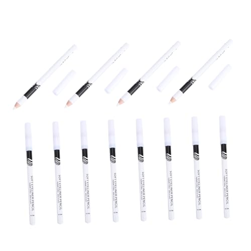 SOLUSTRE 12st Eyeliner-stift Machischer Eyeliner Augenaufheller-stick Langanhaltender Augenstift Wischfester Eyeliner Highlighter Stift Make- up Damen Holzstange Ultra Dünn Füllfederhalter von SOLUSTRE