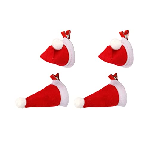 SOLUSTRE 2 Paar Weihnachtsmütze-Haarspangen Kreativer Haarspangen-Haarschmuck Für Kinder Und Erwachsene von SOLUSTRE