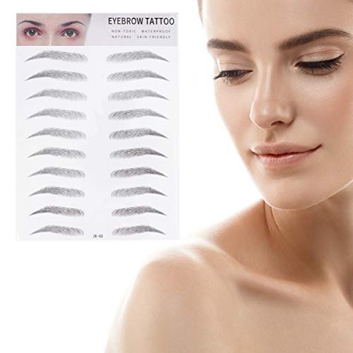 SOLUSTRE 2- Pack Augenbraue Tattoo Aufkleber Geschrieben Augenbraue Vorlagen Augenbraue Transfer Aufkleber Augenbraue Tattoo Werkzeug für Frauen von SOLUSTRE