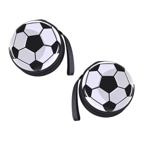 SOLUSTRE 2stücke Geldbörse in Fußballform Münzgeldbörse Aus Weißblech Cartoon-geldbörse Mit Reißverschluss Münztasche Für Fußballliebhaber Für Teenager-mädchen von SOLUSTRE