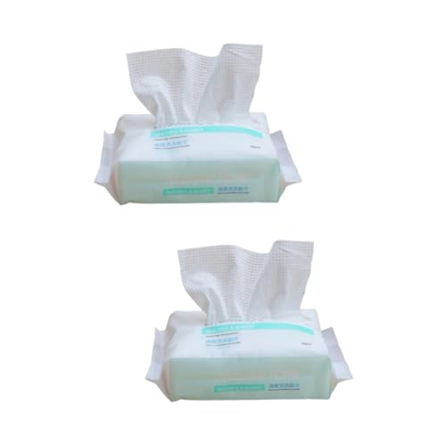 SOLUSTRE Makeup Remover Wipes 2st Einweg-gesichtstücher Abschminktücher Abnehmbare Gesichtstücher Nass Und Trocken Handtuch Weiß von SOLUSTRE