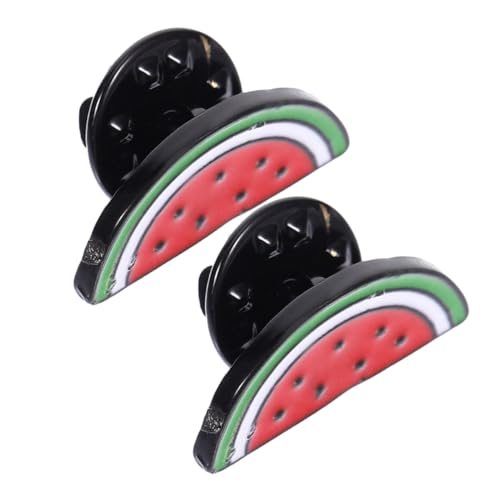 SOLUSTRE 2 Stück Wassermelonen Brosche Teiliges Cartoon Anstecknadel für Kleidung Kreatives Accessoire für Damen und Herren Stabiler Clip für Schals und Pullover Party Accessoire von SOLUSTRE