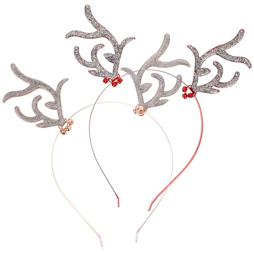 SOLUSTRE 2stücke Weihnachts-rentiergeweih Haarreifen Kreative Festival Haarschmuck Für Partys Mit Funkelnden Details Für Festlichkeiten Und Besondere Anlässe von SOLUSTRE