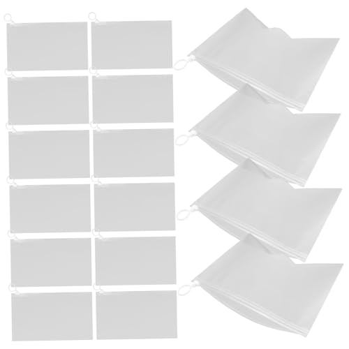 SOLUSTRE 20 Stück Teiliges Durchsichtige Aufbewahrungstaschen mit Reißverschluss Vielseitige Federmäppchen und Kosmetiktaschen Leicht Wasserabweisend Große Kapazität für Stifte Make up und von SOLUSTRE