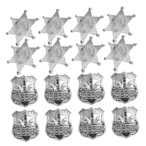 SOLUSTRE 20 Stücke Kinder Cosplay Zubehör Tragbare Plastik Anstecknadel Sicherheitsabzeichen für Kinder Party Karneval Kostüm Requisite für Detektiv Rollenspiele von SOLUSTRE