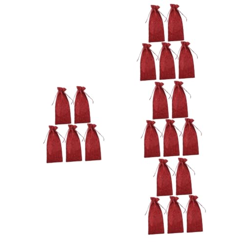 SOLUSTRE 20stücke Teiliges Weinflaschenbeutel Jute Mit Zugband Für Weinverkostungen Und Festliche Anlässe Stilvolle Verpackung Und Schutz Für Flaschen von SOLUSTRE