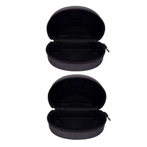 SOLUSTRE 2stücke Großes Brillenetui Mit Reißverschluss Hartschalen-aufbewahrungsbox Für Motorrad Und Skibrillen Tragbares Reise-brillen-etui von SOLUSTRE