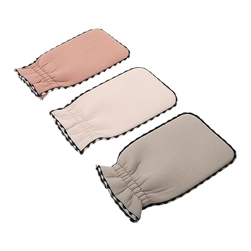 SOLUSTRE 3 Stk Peeling-handtuch Peeling Handschuh Koreanische Peeling Mitt Dusche Handschuhe Bad Mitt Dusche Zurück Wäscher Gesichts Tan Massage Mitt Dusche Puff Polyester Spa Marokko von SOLUSTRE