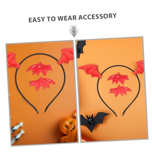 SOLUSTRE 3satz Fledermaus-haarband Gruseliges Stirnband Für Halloween Cosplay Tierhaarband Mit Haarspangen Für Frauen Mädchen Auffälliges Kostüm-kopfschmuck Accessoire von SOLUSTRE