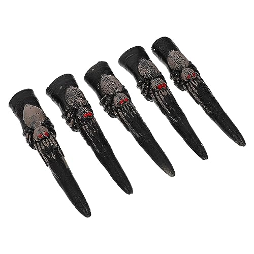 SOLUSTRE 5 Stück Halloween Hexenfinger Blutige Falsche Finger Geister Gefälschter Finger Horror Simulierter Blutiger Finger Monsterfinger Hexenkostümzubehör von SOLUSTRE