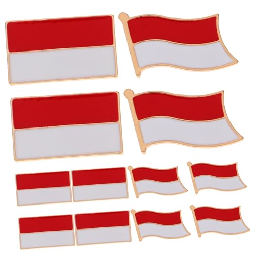 SOLUSTRE 6stücke Indonesische Flagge Brosche Aus Metall Anstecknadel Für Herren Dekorative Brosche Für Kleidung Schals Und Anzüge Geeignet Für Partys Und Feiern von SOLUSTRE