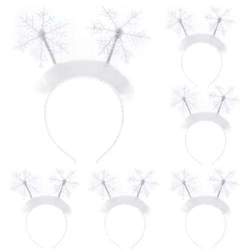 SOLUSTRE 6 Stück Weihnachtshaar- Und Schneeflocken-Haarband-Weihnachtsdekoration von SOLUSTRE
