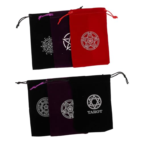 SOLUSTRE 6st Tarot-Tasche Mit Kordelzug Zugbeutel Für Tarotkarten Geschenk Orakelkartentaschen Tarot-Deck-Tasche Kleine Taschen Für Tarotkarten Orakel-kartenetui Kleidersack Flanell von SOLUSTRE