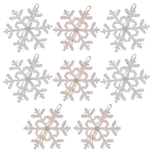 SOLUSTRE 8stücke Teiliges Weihnachts Haarnadeln Mit Schneeflocken-design Festliche Haaraccessoires Für Mädchen Und Damen Und Dekoration Für Weihnachtszeit von SOLUSTRE