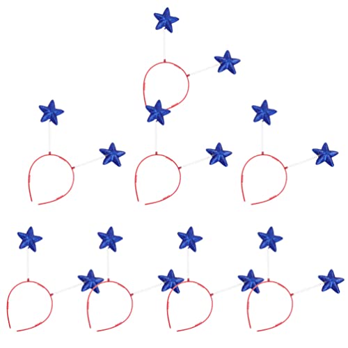 SOLUSTRE 8 Stück Pailletten-Stern-Kopfbedeckung Cosplay-Haar Mädchen-Stirnband Party-Kopfschmuck von SOLUSTRE