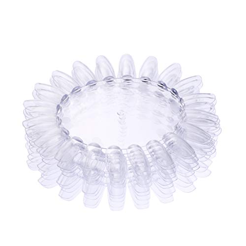 SOLUSTRE Acryl Klar Runden Nail Art Tipps Display Übungsrad Display Diagramm Nagel DIY Tool für Kinder Mädchen Jungen Home Salon Verwenden 10Pcs von SOLUSTRE