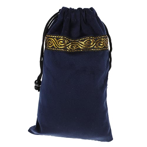 SOLUSTRE Aufbewahrungstasche Taschenorganizer Für Geldbörse Tarot-Rune-Tasche Wicca-Beutel Tarot-runentasche Süßigkeitenbehälter Tarotkarten-Tasche Samt Plastik Kordelzug Zubehör von SOLUSTRE