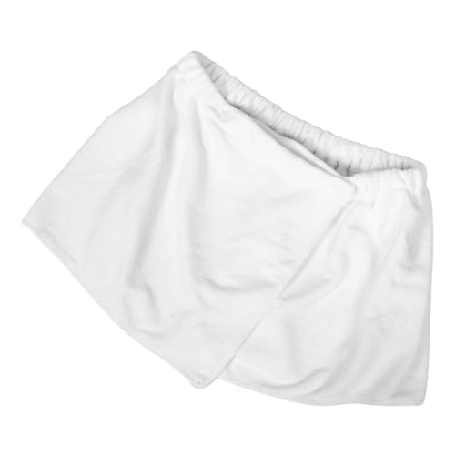 SOLUSTRE Badehandtuch Aus Fleece Für Herren Schnell Trocknend Mit Druckknöpfen Und Hosen Design Tragbar Für Bad Pool Strand Spa Und Dusche Weiß von SOLUSTRE