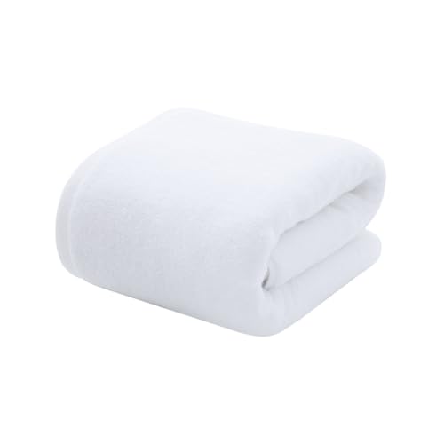 SOLUSTRE Baumwolle Badetuch Groß Weiß Saugfähig Dickes Duschtuch für Hotel Strapazierfähig Weiche Faser Großes Handtuch für Erwachsene Schnelles Trocknen Hautfreundlich von SOLUSTRE