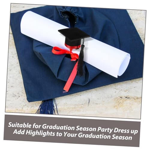 SOLUSTRE Doktorhut Haarnadel Kappen Quaste Rosa Haarspangen für die Abschlusssaison Abschlusskappe Haarzubehör Haarschmuck für Frauen Abschlusshut Haarspangen Hutclips für Haare Eisen rot von SOLUSTRE