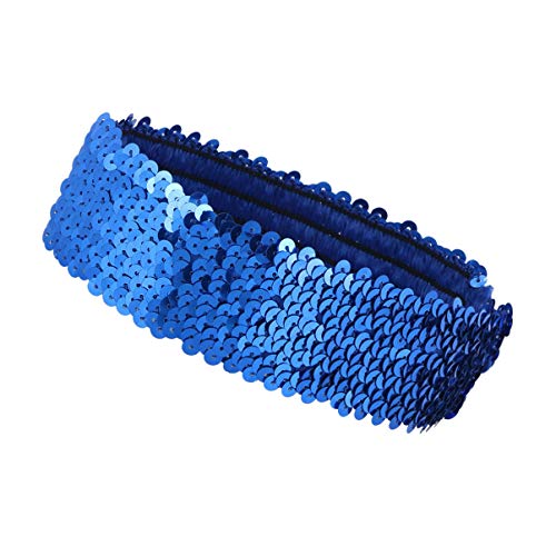 SOLUSTRE Elastische Pailletten Stirnband Glitzer Sport Haarband 20er Jahre Haarschmuck Kopfschmuck Kopfbedeckung Schweißband für Damen Mädchen Kosmetik Make Up Yoga Fitness von SOLUSTRE