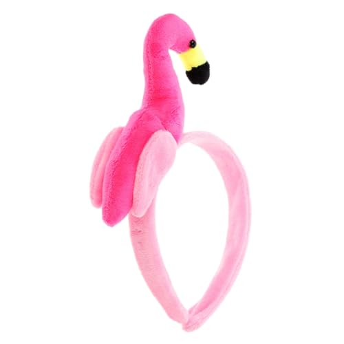 SOLUSTRE Flamingo-Stirnband LED Haarreferenz Flamingo Partydekorationen Erwachsene Flamingo-Kostüm Party Haarzubehör hawaiianischer Kopfschmuck für Frauen Kreatives Stirnband Plastik Rosa von SOLUSTRE