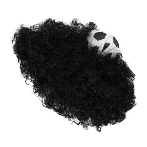 SOLUSTRE Afro-perücke Aus Kunsthaar Party-perücke Für Fußballspiel- Mit Locken Geeignet Für Maskerade Und Kostümveranstaltungen von SOLUSTRE