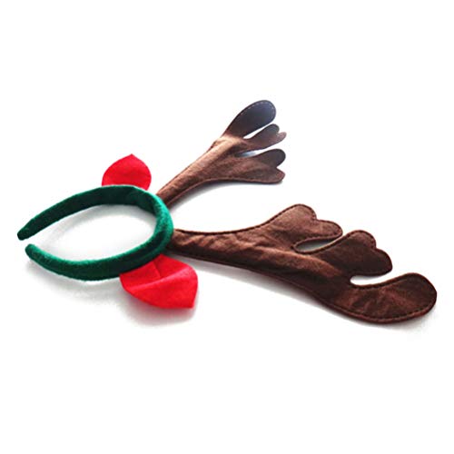 SOLUSTRE Geweih-Stirnband Rentier-Weihnachts-Stirnband Haarband Weihnachtskostüm-Accessoires Haarschmuck von SOLUSTRE