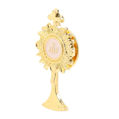 SOLUSTRE Goldfarbene Brustnadel mit Kreuzmotiv Chalice Cross Reversnadel für Erstkommunion Katholisches Religiöses Accessoire Perfektes zur Feier der Ersten Kommunion SOLUSTRE Goldfarbene Brustnadel mit Kreuzmotiv Chalice Cross Reversnadel für Erstkommunion Katholisches Religiöses Accessoire Perfektes zur Feier der Ersten Kommunion von SOLUSTRE