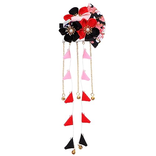 SOLUSTRE Haarspangen Für Damen Japanische Haarspangen Kimono-Blumen-Haarnadeln Quasten-Haarnadeln Haarschmuck Für Frauen Haarschmuck Für Damen von SOLUSTRE