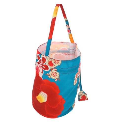 SOLUSTRE Japanische Stil Tragbare Drawstring Tasche mit Kranmuster Kosmetiktasche und Geldbörse für Damen für und Münzen von SOLUSTRE