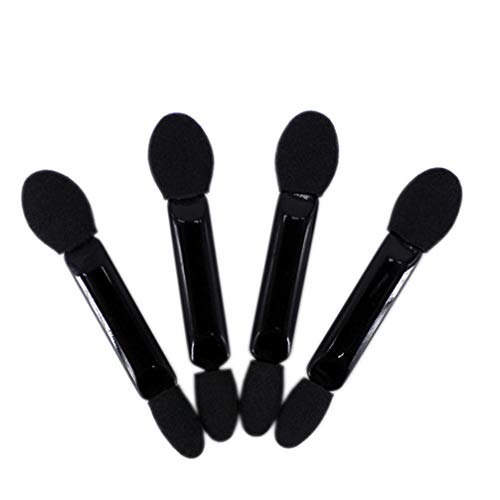 SOLUSTRE Lidschatten Applikatoren Lidschatten Pinsel Schwamm Einweg Lidschatten Pinsel Lidschatten Schwamm Pinsel Augen Make-Up Applikatoren (Schwarz) von SOLUSTRE
