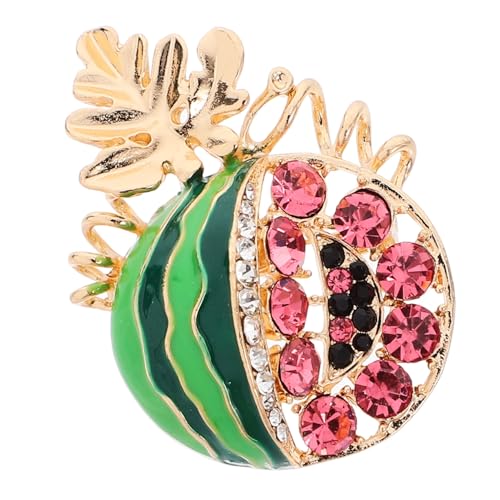 SOLUSTRE Mini Wassermelonen Brosche Pin für Kleidung Anstecknadel für Damen Herren Stilvoller Clip für Schal Pullover Leichtes Sicheres Material Dekoration für Outfit von SOLUSTRE