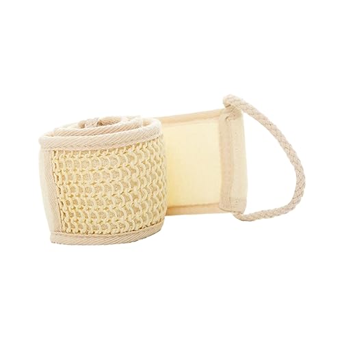 SOLUSTRE Natürliches Baumwoll Leinen Peeling Badetuch Langes Streifenduschhandtuch Sanfter Rücken und Fußreiniger Entfernt Abgestorbene Haut Entspannendes Weiches Hautfreundliches von SOLUSTRE