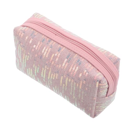 SOLUSTRE Portabler Kosmetiktasche für Auto mit Großer Kapazität Langlebiger Polyester Kulturtasche Damen Tragbarer Reise Make Up Organizer Ästhetische Make Up Tasche für Unterwegs von SOLUSTRE