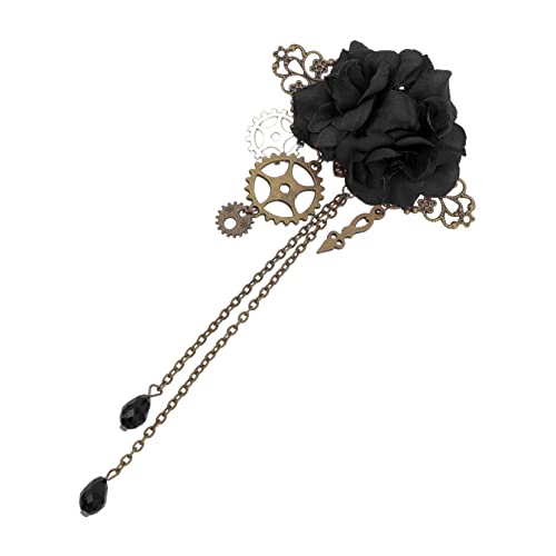 SOLUSTRE Zubehör Punk Mechanische Haarnadel Blumenhaarspange Für Frauen Accessoires Steampunk- Halloween- Haarstifte Cosplay- Haarklammer Helm Französisch Fräulein Polyester von SOLUSTRE