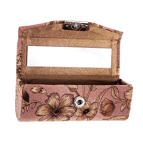 SOLUSTRE Retro Lippenstift etui mit Spiegel Tragbare Lippenstift aufbewahrungsbox Kompakt und Praktisch für Kosmetik und Make up Geeignet für Unterwegs Make up Organizer von SOLUSTRE