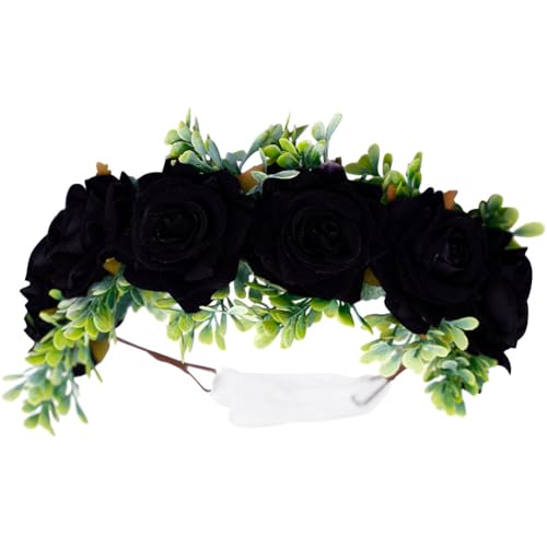 SOLUSTRE 1Stk Blumen Krone Stirnband Brautjungfer Blumenkrone Blumenstirnband Hochzeit kinder waschbecken Brautblumenkrone haarschmuck Handbuch Kranz Blütenkopf Kopfbedeckung Strandresort von SOLUSTRE