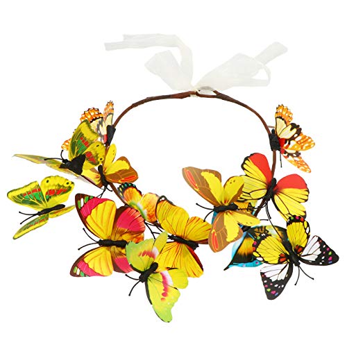SOLUSTRE Schmetterlings-stirnband Valentinstag Haarreifen Haargummis Für Damenhaar Wald Stirnband Verzierte Stirnbänder Für Damen Festival Custome Stirnband Kopf Derby Braut Tarnung Plastik von SOLUSTRE