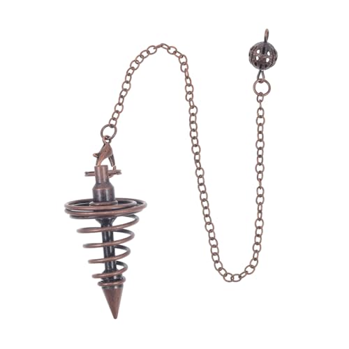 SOLUSTRE Spiralförmiger Metallpendel Anhänger Konisches Design Umweltfreundliches Kupfer Material Hautfreundlich Robust Modisches Schmuckstück Perfektes für Frauen bei Festen und Partys von SOLUSTRE