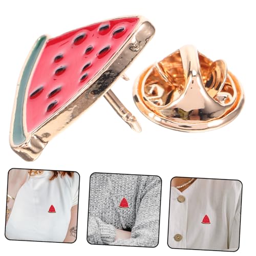 SOLUSTRE Stilvolle Wassermelonen Brosche Damen Kreative Anstecknadel für Cardigans und Pullover Einzigartiger Shawl Clip Leichter Schmuck für Partys und Feiern Modisches Fruchtmotiv von SOLUSTRE