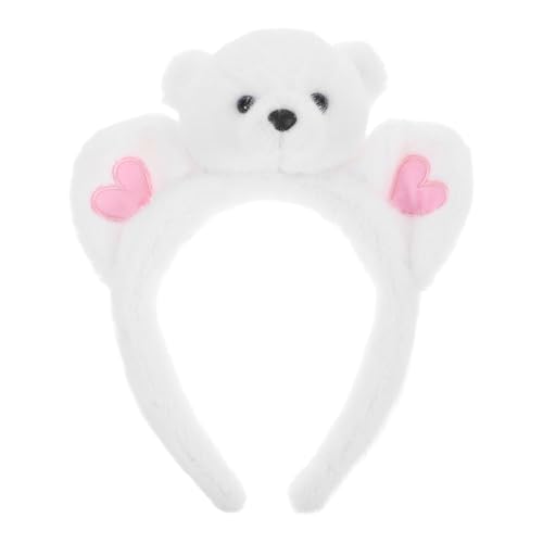 SOLUSTRE Bären-stirnbänder Mit Ohren Plüsch Stirnband Zum Gesichtwaschen Tier-stirnbänder Für Erwachsene Bären-haarband von SOLUSTRE