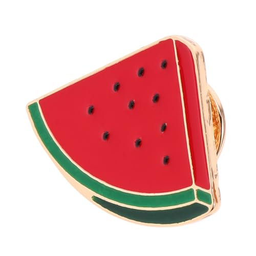 SOLUSTRE Wassermelonen Brosche aus Zinklegierung Süßer Obst Anstecker für Kleidung Modischer Clip für Pullover und Schals Langlebig und Einfach zu Verwenden von SOLUSTRE