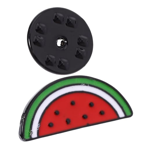 SOLUSTRE Wassermelonen-emaille-anstecknadel Cartoon-brosche Schalkragen-clips Wassermelonen-cardigan-clip Damen-kleid-clips Pullover-schal-clips Kleidung-dekoration Retro-accessoire von SOLUSTRE